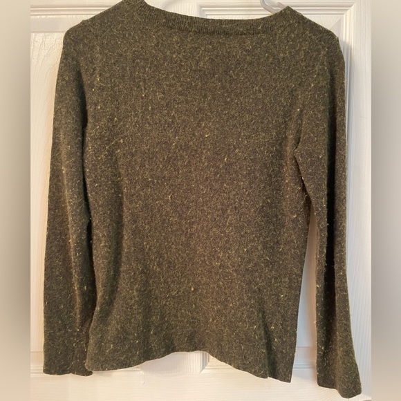 Forest green J Crew cashmere sweater - Picture 2 of 4